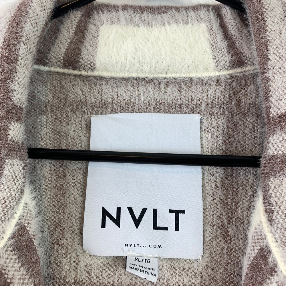 Anthropologie NVLT Plaid Teddy Coatigan Longline Pea Coat Jacket Size XL - Picture 8 of 11